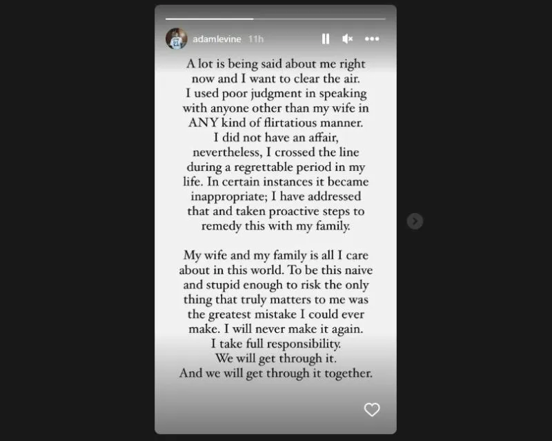 Adam Levine Buka Suara Usai Isu Selingkuh dengan Sumner Stroh Ramai Jadi Sorotan 2 Adam Levine bantah selingkuh