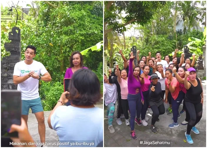 Momen Andrew White Jadi Instruktur Senam, Ibu-ibu: Jadi Makin Semangat! 8 Andrew ingatkan untuk jaga pola hidup sehat