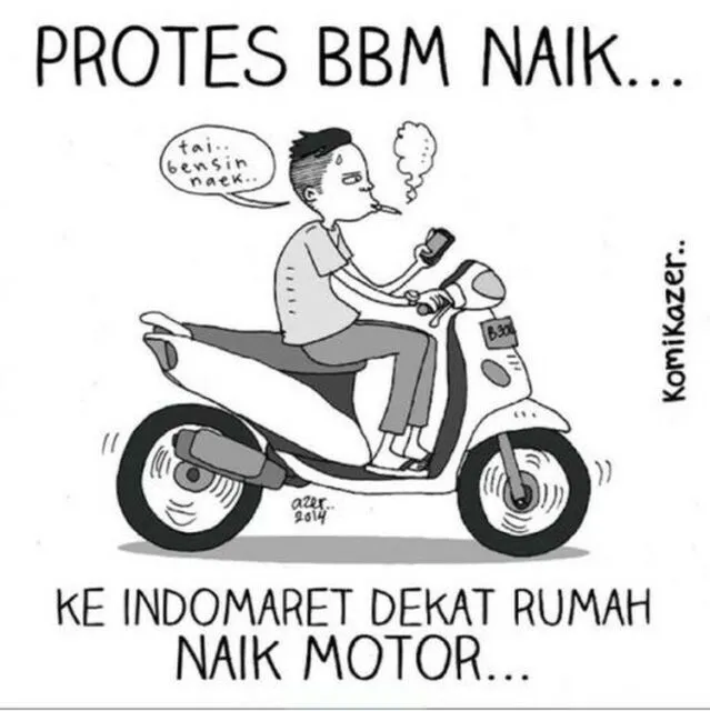 Kumpulan 11 Meme Merespons BBM Naik, Kocak sih tapi kok Bikin Sedih~ 13 Meme BBM naik