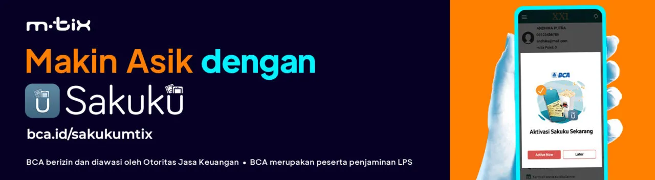 Kini Beli Tiket Nonton Bioskop dan Jajan di m.tix Bayarnya Bisa Pakai Sakuku, Yuk Aktivasi 6