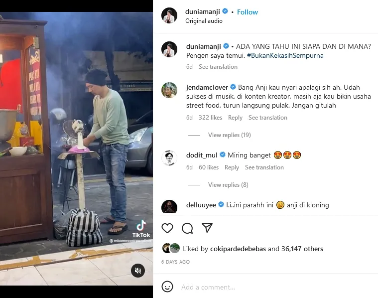 Anji Akhirnya Bertemu Pria pedagang sate disebut mirip Anji