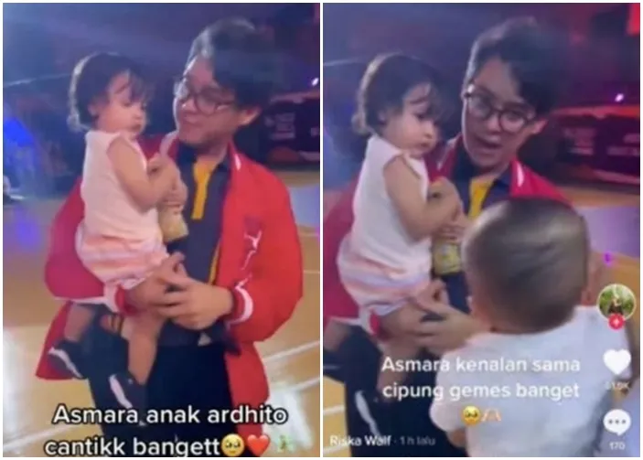 Ardhito Pramono Bagikan Video Bareng Istri dan Sang Putri, Akhirnya Go Public! 5 Momen Ardhito gendong sang putri