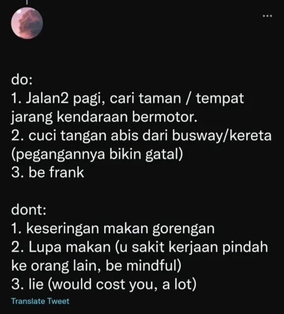 Hal yang Perlu dan Nggak Perlu Dilakukan Saat Kerja di Jakarta Menurut Warganet 19 Jangan lupa makan