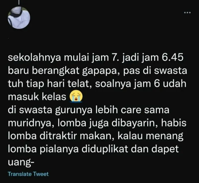 Keluh-Kesah Warganet Alami Culture Shock Saat Pindah dari Sekolah Swasta ke Negeri 17 Jam 6 pagi udah manasin otak