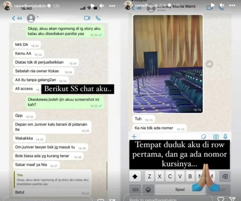 Nia Ramadhani Buka Suara Usai Dituding Rebut Kursi Penonton Lain Saat Konser MLRT 8 Penjelasan promotor konser