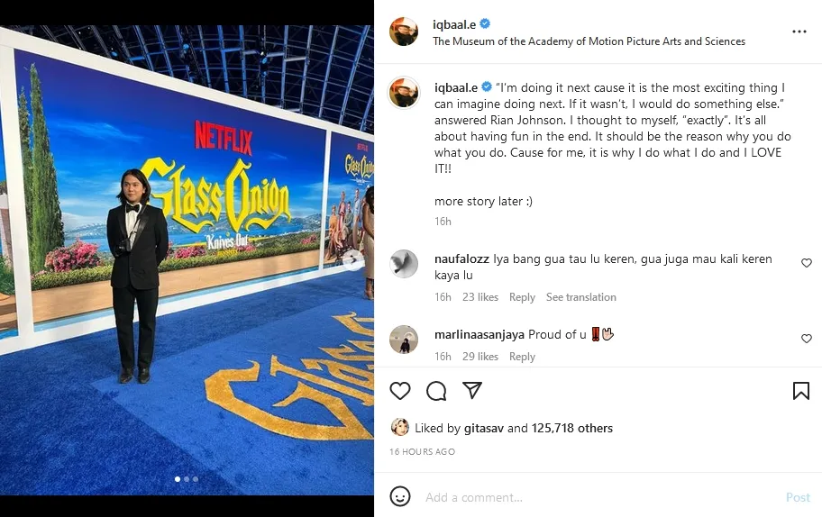 Iqbaal Ramadhan Hadiri World Premiere Film Iqbaal hadiri world premiere film Netflix terbaru