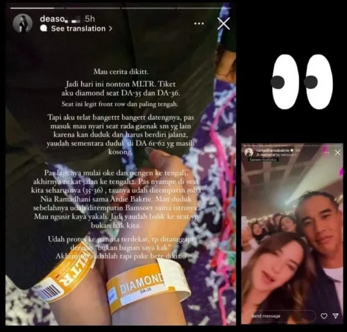 Nia Ramadhani Buka Suara Usai Dituding Rebut Kursi Penonton Lain Saat Konser MLRT 5 Penonton konser mengaku kursinya diambil Nia dan Ardi