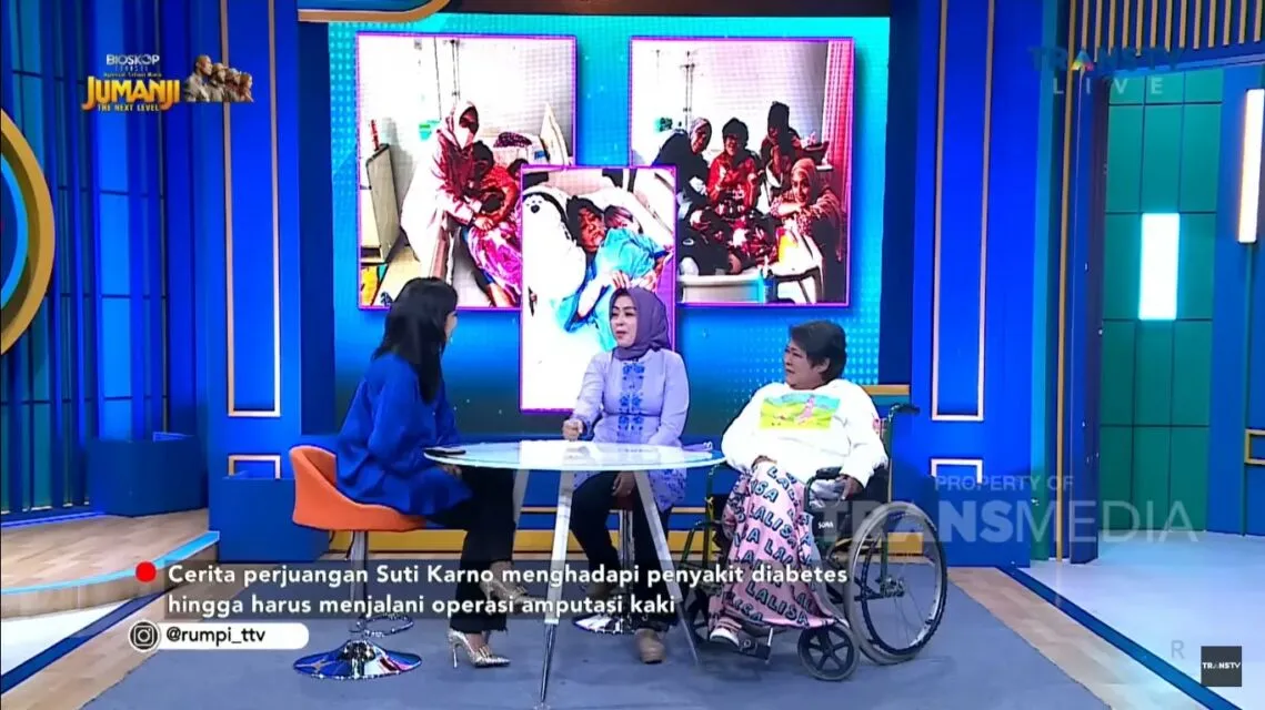 Suti Karno Idap Diabetes sampai Amputasi Kaki, Berawal dari Jarang Minum Air Putih 3 Suti Karno menggunakan kursi roda