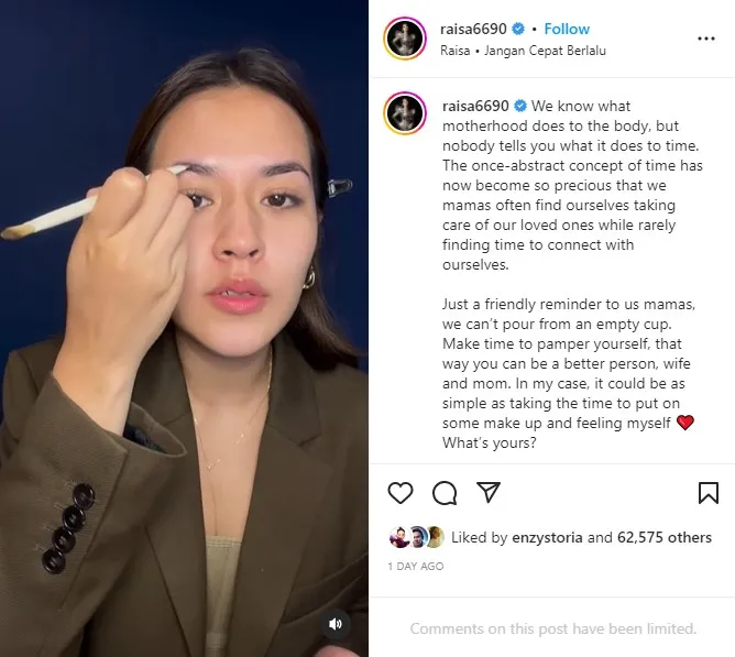Raisa Sampaikan Pesan untuk Para Ibu: Luangkan Waktu untuk Memanjakan Diri Sendiri 3 Pesan Raisa untuk para ibu