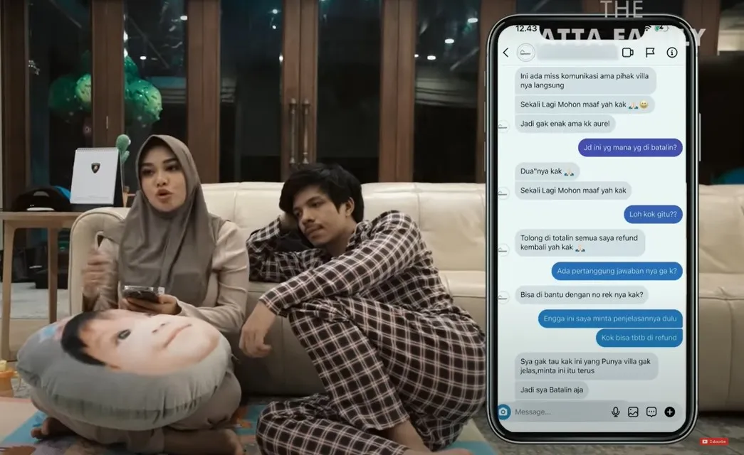 Kronologi Aurel Hermansyah Ditipu Agen Villa, Uang Rp65 Juta Nyaris Hilang 7 Pelaku minta refund