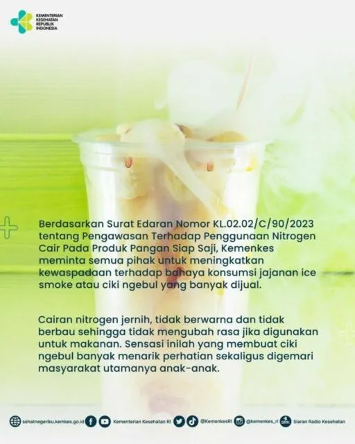 Imbas Keracunan Chiki Ngebul, BPOM Rilis Aturan Penggunaan Bahan Nitrogen Cair Pada Makanan 2