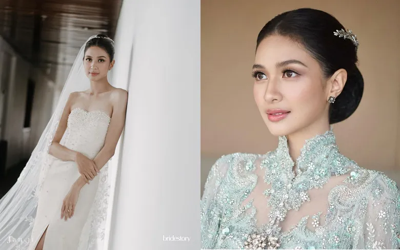 Detail Gaun Pernikahan Mikha Tambayong, dari Gaun Mendiang Ibunda hingga Busana Adat 10 Make up Mikha Tambayong