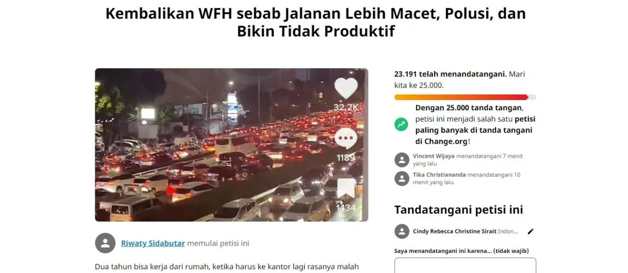 Sri Mulyani Singgung Anak Muda Sekarang Nggak Suka Kerja ke Kantor. Apa Penyebabnya, ya? 5 Petisi kembalikan lagi WFH
