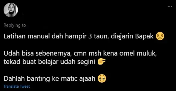 12 Pengalaman Warganet Belajar Naik Mobil Manual. Niat dan Tekad aja Ternyata Nggak Cukup! 22 Pindah ke matic