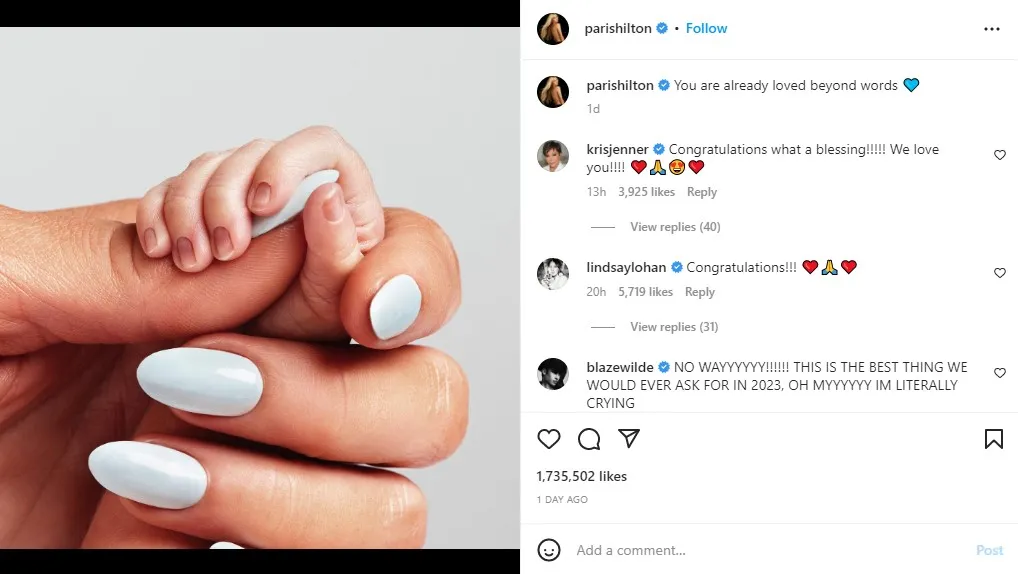 Sambut Anak Pertama, Paris Hilton Dikaruniai Bayi Laki-laki Melalui Ibu Pengganti 4 Kabar kelahiran anak pertama Paris Hilton