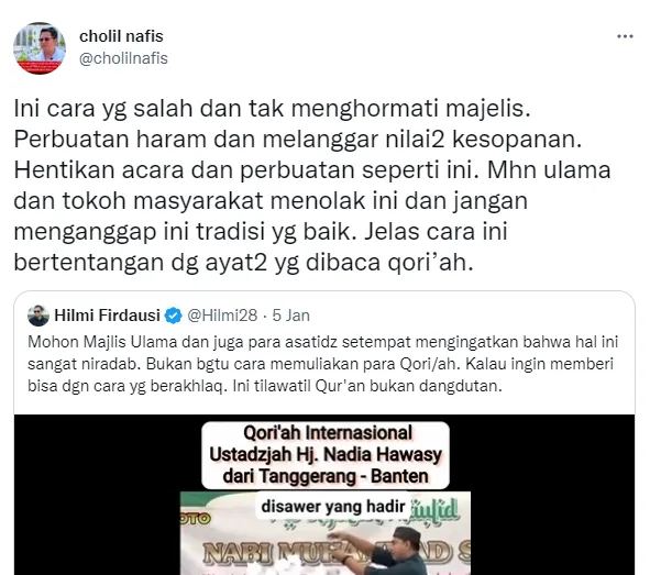 Viral Video Qariah Nadia Hawasyi Disawer Jemaah saat Baca Al-Qur'an. MUI Beri Kecaman! 3 Qariah disawer