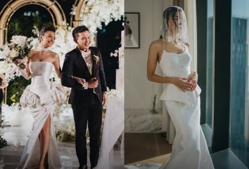 Inspirasi Gaun Pengantin Unik ala Seleb Indonesia. Mulai dari yang Modern sampai Vintage 9 Gaun pengantin Eva Celia