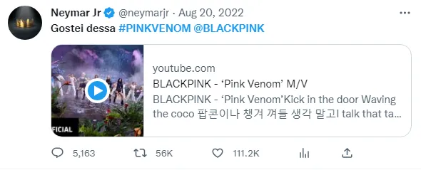Momen Lisa BLACKPINK Foto Bareng Neymar Viral, Bikin Penggemar Heboh. Akrab Banget! 4 Screenshot cuitan Neymar tentang Blackpink