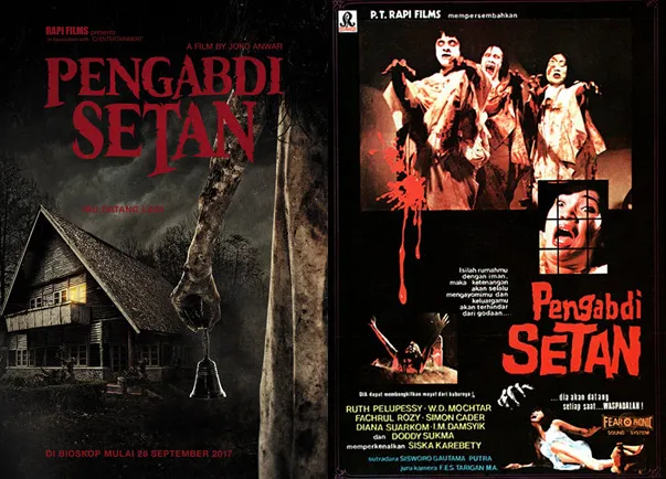 Film Pengabdi Setan 2 Akan Tayang di Jepang Bulan Depan, Posternya Bikin Merinding 4 Poster film Pengabdi Setan tahun 2017 dan 1982