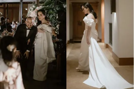 Inspirasi Gaun Pengantin Unik ala Seleb Indonesia. Mulai dari yang Modern sampai Vintage 10 Gaun pengantin Rachel Amanda