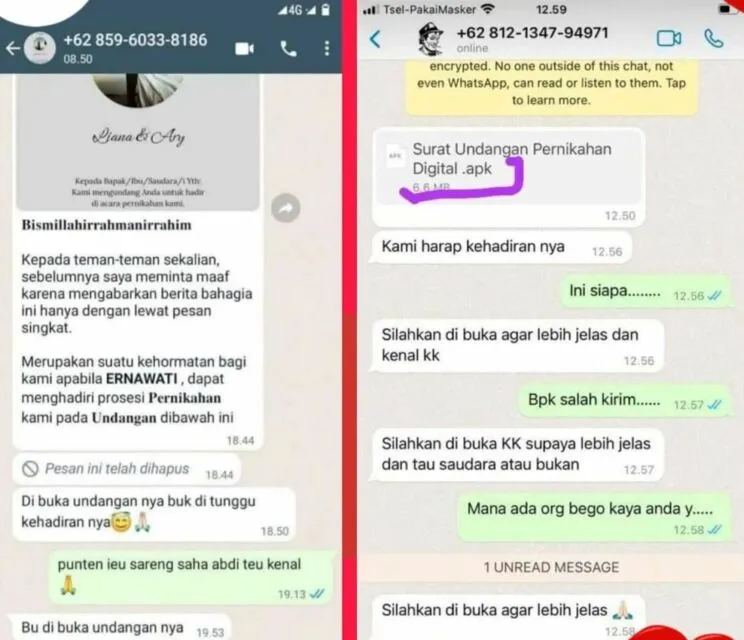 Hati-hati, Ini Info Seputar Modus Penipuan Terbaru Lewat Undangan Nikah di WhatsApp 4 modus penipuan undangan nikah wa