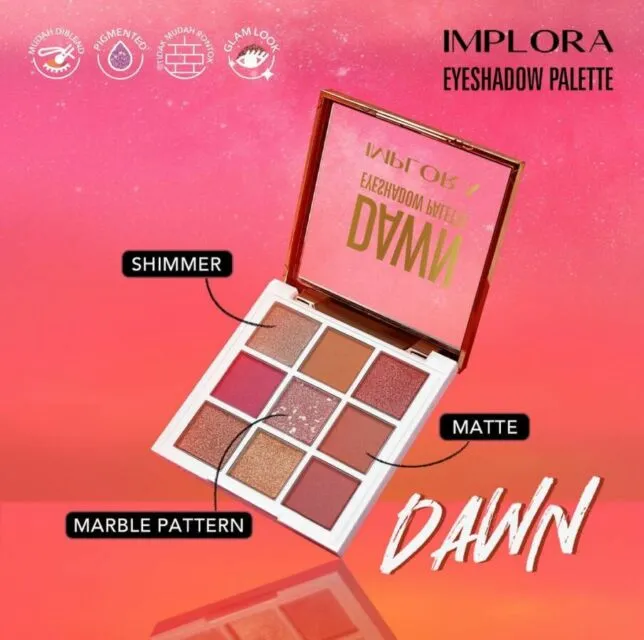Rekomendasi Pallete Eyeshadow Lokal di Bawah 100 Ribu yang Pigmented 8 Implora