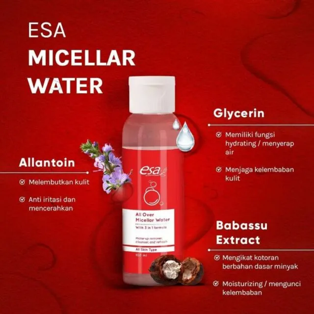 6 Rekomendasi Micellar Water di Bawah 100 Ribu, Ampuh Angkat Make Up Water Proof 10 Esa Cosmetics All Over Micellar Water
