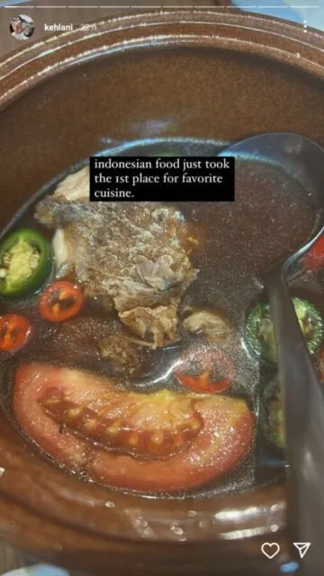 Konser di Jakarta, Kehlani Santap dan Review Makanan Indonesia. Mulai dari Rujak sampai Kuaci 5 Kehlani sebut masakan Indonesia jadi favoritnya