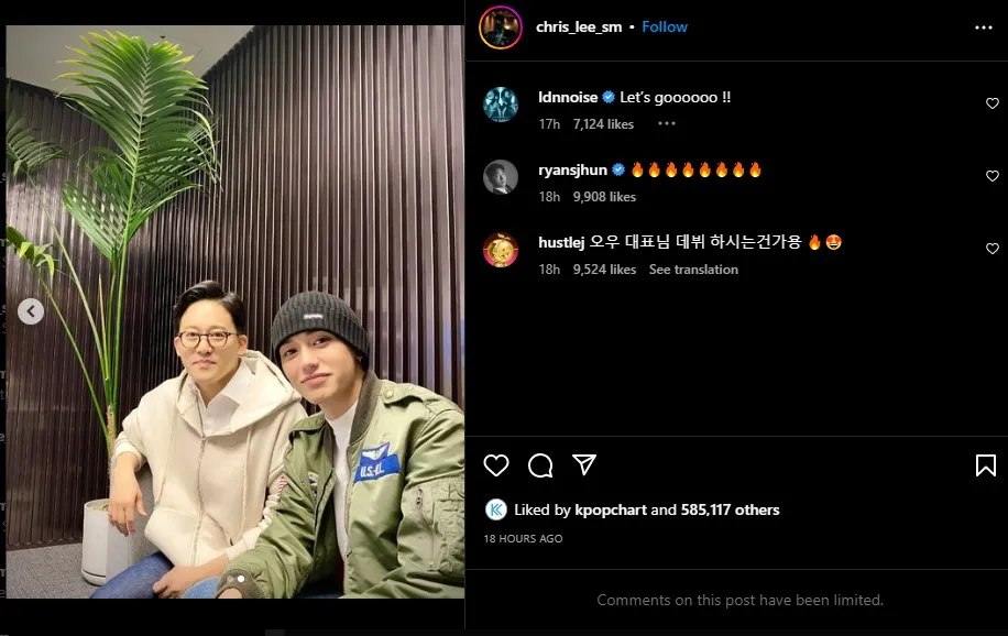 Lucas NCT Bagikan Video Dance Baru di Instagram, Komentar CEO SM Curi Perhatian Penggemar 3 Unggahan Co-CEO SM Entertainment bersama Lucas
