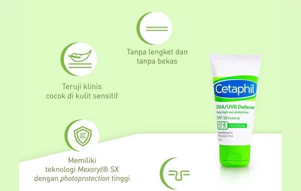 7 Rekomendasi Sunscreen Remaja, No Kusam-Kusam Club! 14 Cetaphil UVA/UVB DefenceÂÂ