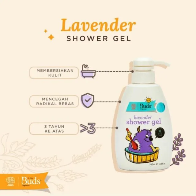 6 Rekomendasi Sabun Batang Organik, Punya Segudang Manfaat untuk Kulit 12 Lavender Shower Gel dari Buds Organics | Credit: Instagram @budsorganics.id