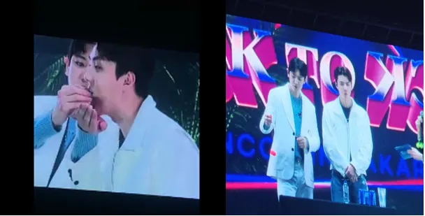 Bikin Heboh! Sehun dan Chanyeol Main Lato-lato di Panggung Fancon EXO-SC Back to Back 2 Sehun dan Chanyeol makan klepon