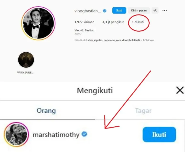 Sering Dikira Bucin, Ternyata ini Alasan Vino G. Bastian Cuma Follow Marsha Timothy di Instagram 3