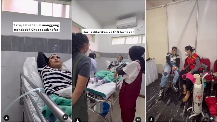 Alami Sesak Napas Sejam Sebelum Manggung, Chua Kotak Dilarikan ke IGD 3 Chua Kotak dilarikan ke IGD sebelum manggung
