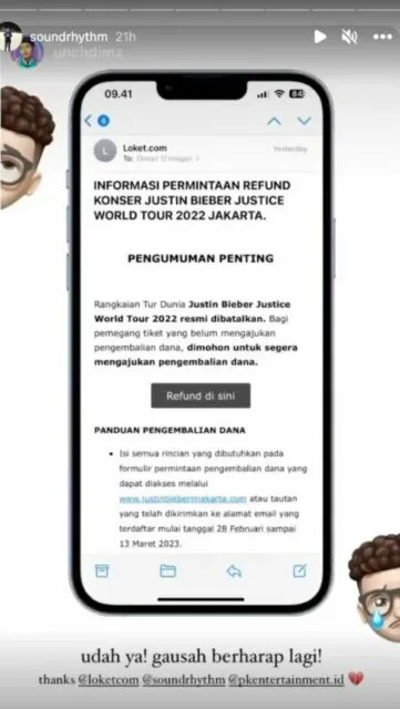 Justin Bieber Batalkan Sisa Jadwal Konser Justice World Tour, Termasuk Indonesia 2 Justin bieber batal konser