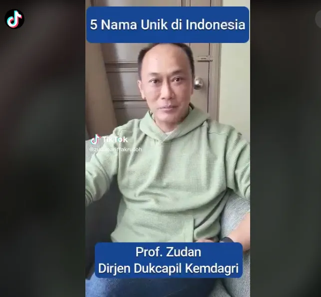 Dukcapil Ungkap Nama Paling Unik di RI, Bakal Dikasih Hadiah! 4 Prof. Zudan Arif Fakrulloh
