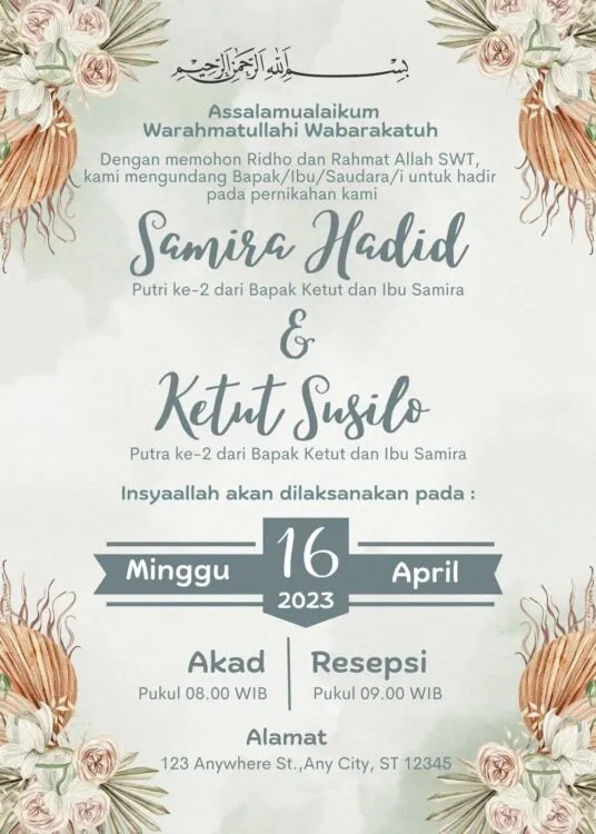 Contoh Kata-Kata Undangan Pernikahan, Singkat Namun Berkesan 12