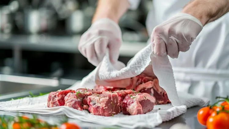 Cara Menyimpan Daging di Kulkas Agar Awet, Ketahanan Maksimal Rasa Tetap Nikmat 15 hipwee-Cara Menyimpan Daging di Kulkas Agar Awet - bersihkan daging dengan handuk