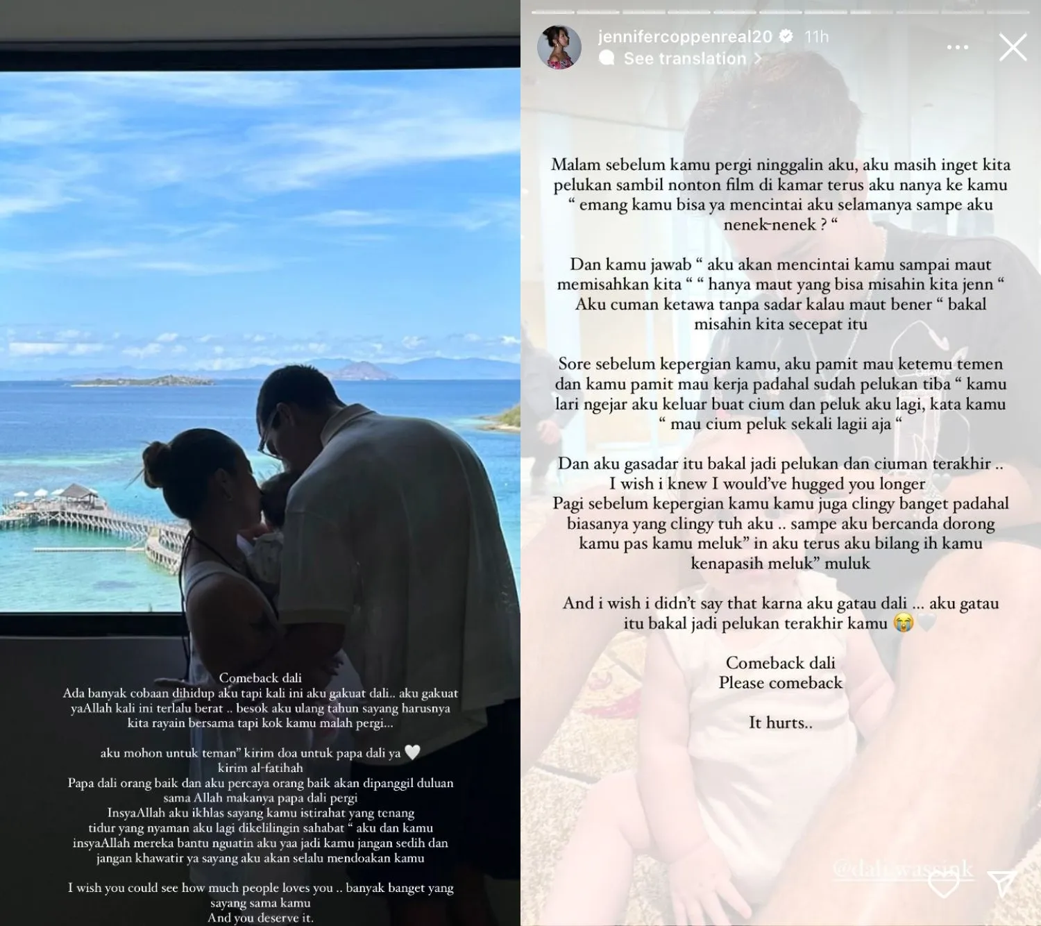 Papa Dali Meninggal Dunia, Jennifer Coppen Ungkap Hal Tak Biasa yang Dilakukan Suami Sebelumnya 4