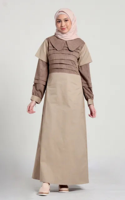 Baju Mocca Cocok dengan Jilbab Warna Apa? 7 Kombinasi Ini Bisa Kamu Tiru! 11 dress mocca dan hijab bright