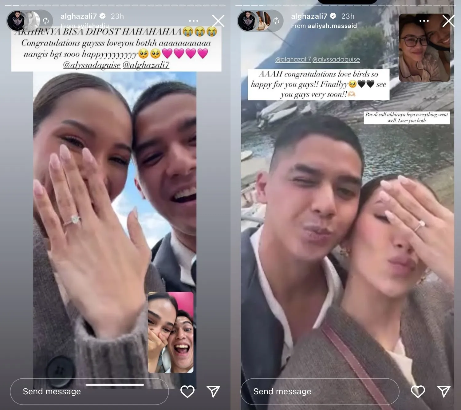 Tengah Berlibur, Al Ghazali Lamar Alyssa Daguise di Italia. Selamat! 2