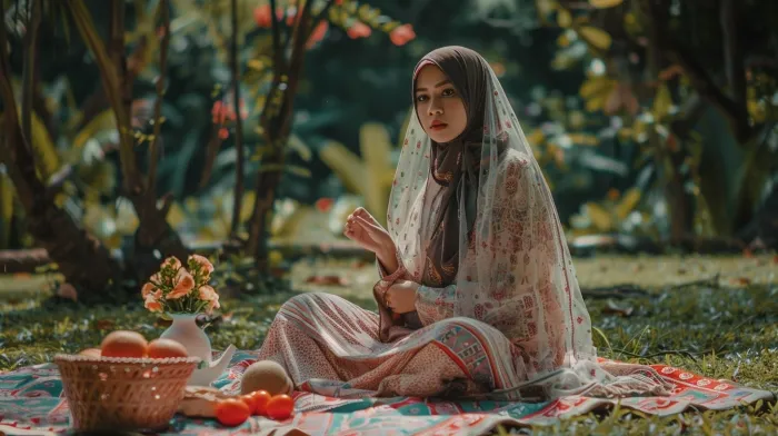 10 Ide Outfit Piknik ke Taman untuk Hijaber, Nyaman Buat Refreshing 11