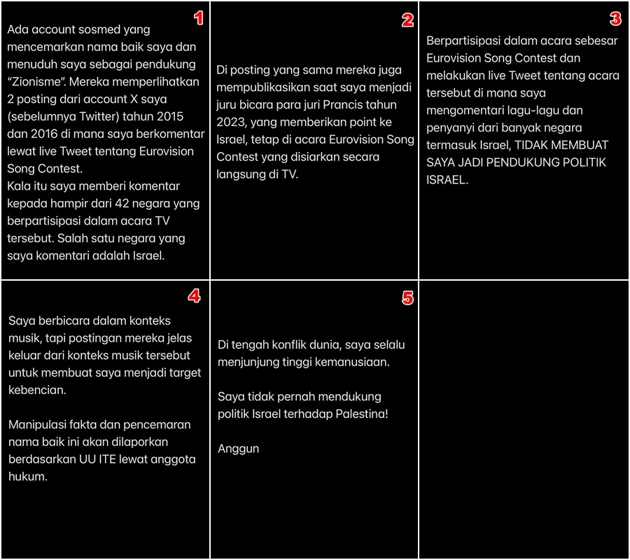 Anggun C Sasmi Dituding Dukung Zionis, Bakal Laporkan Akun yang Mencemarkan Nama Baiknya 4