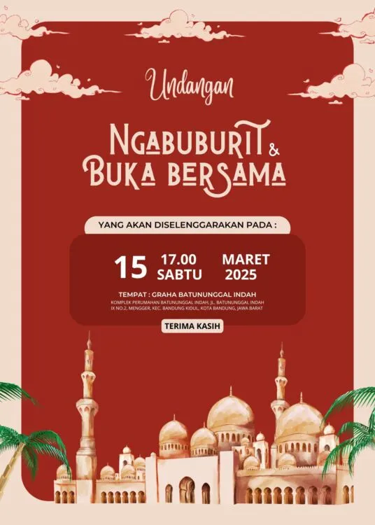 10 Contoh Undangan Buka Bersama via WA, Resmi, Bahasa Inggris, dll 12