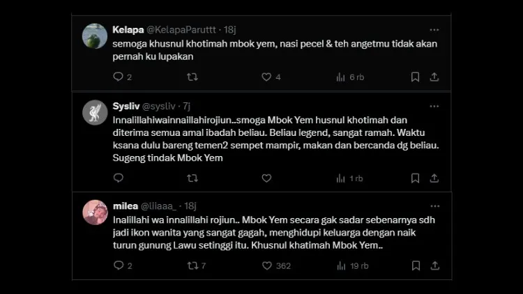 Kabar Duka dari Gunung Lawu, Penjual Warung Pecel Legendaris Mbok Yem Meninggal Dunia 10
