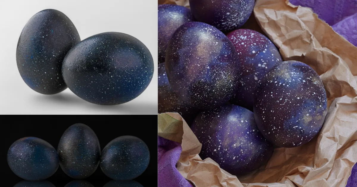 7 Cara Menghias Telur Paskah yang Unik & Kreatif 15 Menghias Telur paskah Galaxy