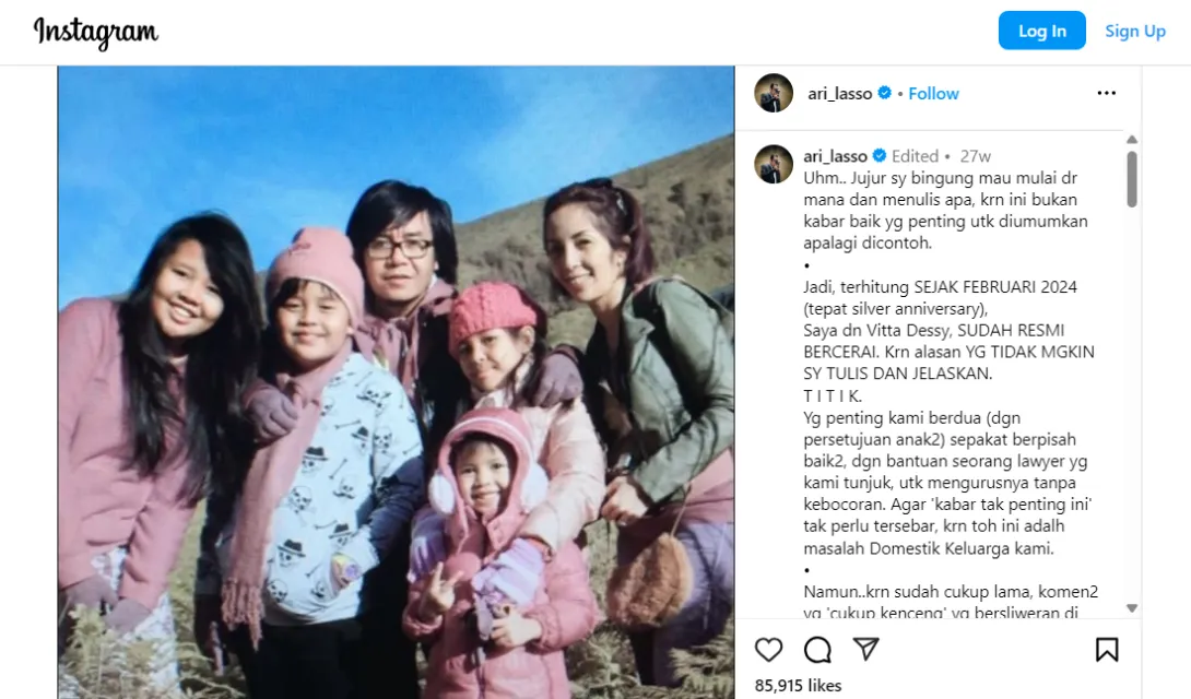 5 Artis Bercerai Setelah Menikah Lama: Realita Kelam di Balik Pernikahan Sempurna 6 artis bercerai meski lama menikah-Arilasso