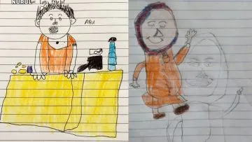 7 Hasil Gambar Anak SD waktu Pelajaran Seni Rupa yang Bikin Ngakak Brutal!