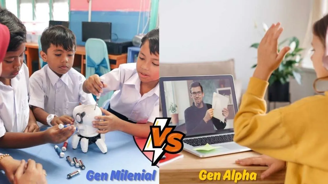 Nostalgia Brutal & Tercengang! 9 Perbedaan Anak Sekolah Milenial dan Gen Alpha 11 tatap muka vs daring
