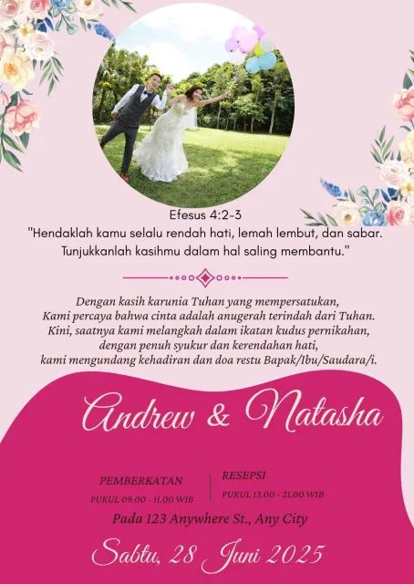10 Ayat Alkitab untuk Undangan Pernikahan Kristen yang Anti Mainstream dan Penuh Makna 19 contoh ayat alkitab di undangan (8)
